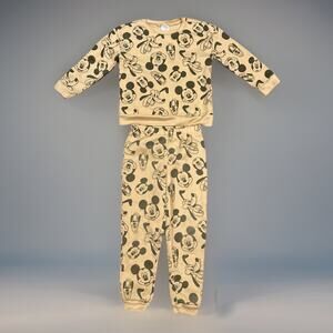 Classic Disney Collection Mickey & Friends Pajama 2pc Set Sz 6 Cozy